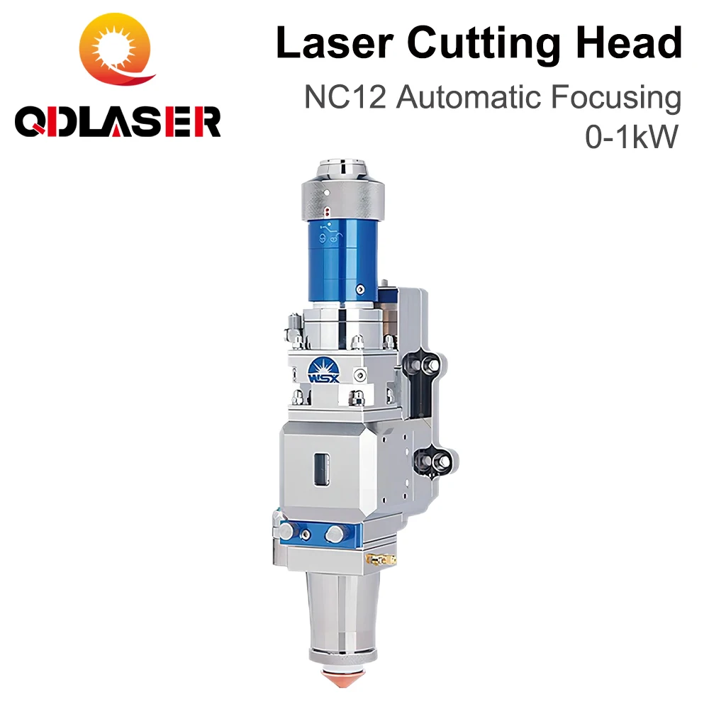 

QDLASER WSX Fiber Laser Cutting Head QBH 0-1KW NC12 Automatic Focusing 1000W Collimation Lens F75/100mm for Metal Cutting