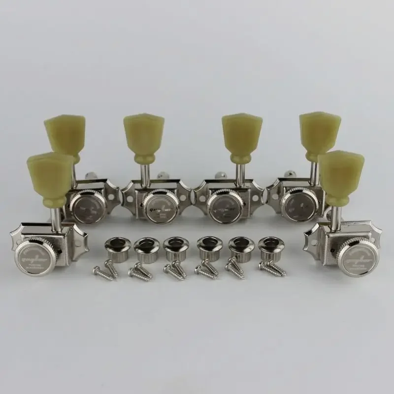 1 Set GUYKER 3R3L Vintage Deluxe Electric Guitar Machine Heads Tuners Nickel Tuning Pegs