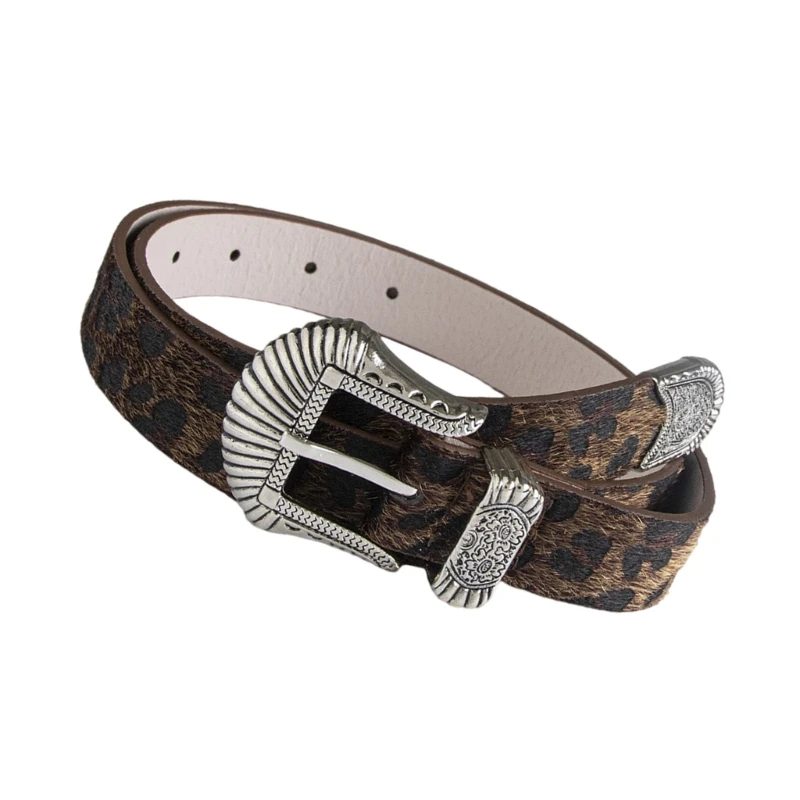 652f cintura a cintura a elegante cintura stampa leopardata cowgirl cinghia classica