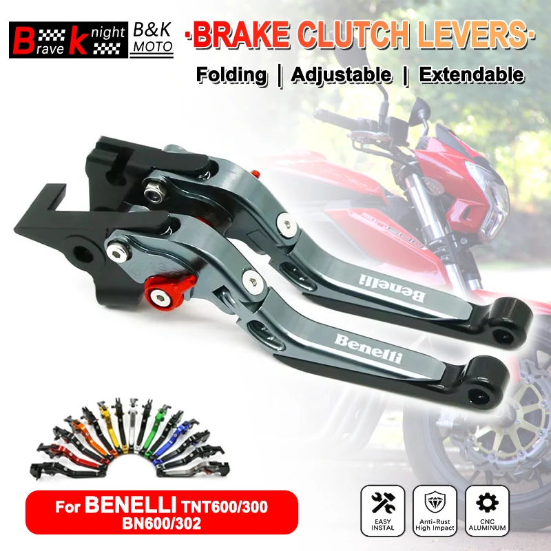

Motorcycle Accessories CNC Adjustable Folding Extendable Brake Clutch Handle Levers For Benelli TNT600 TNT300 BN600 BN302 21-24