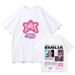 Emilia Mernes MP3 T-shirt Men's Fashion Vintage Short Sleeve Tshirt Oversized Hip Hop Cotton Tees Top Men Women Casual Clothing
