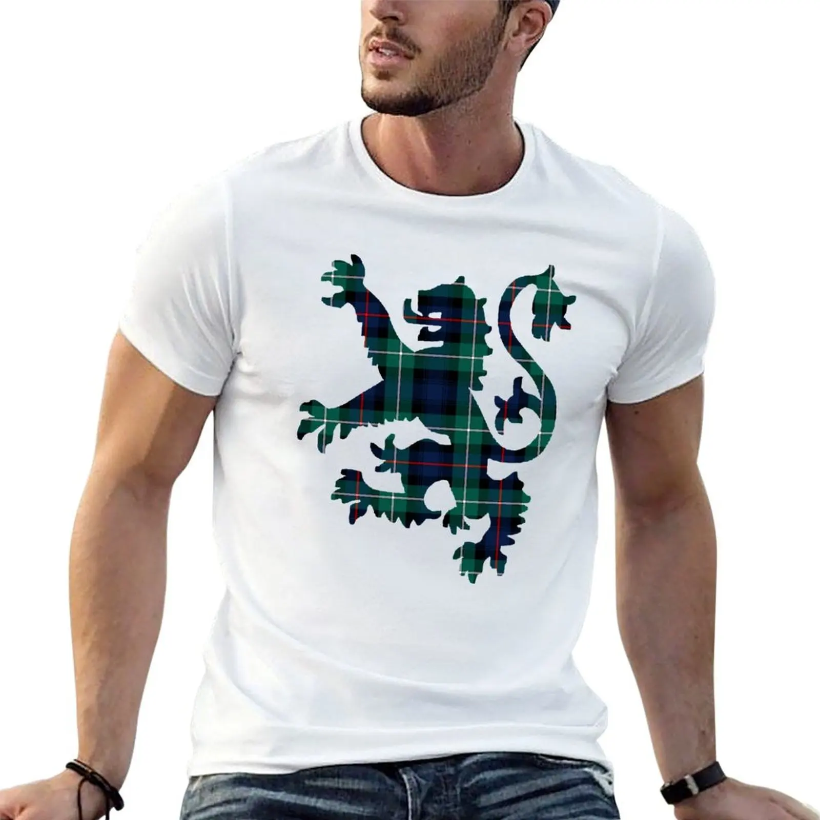 

MacKenzie man t Tartan cotton T-Shirt graphic funny shirts t Modern shirt