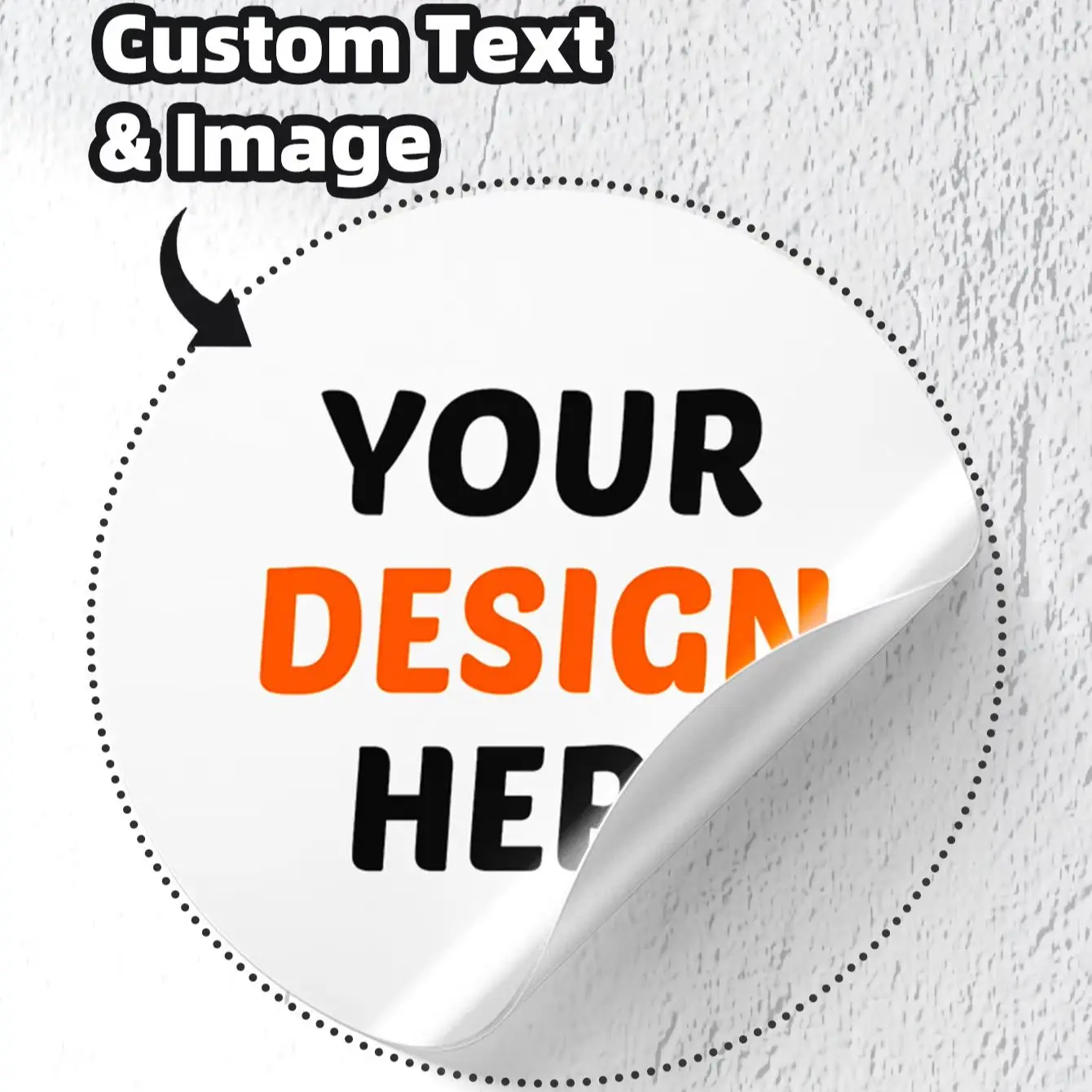 1‑100PCS Round Custom Name Stickers, Personalized Labels for Scrapbook Pages, Journals, Cards, Crafts & Album Embellishment