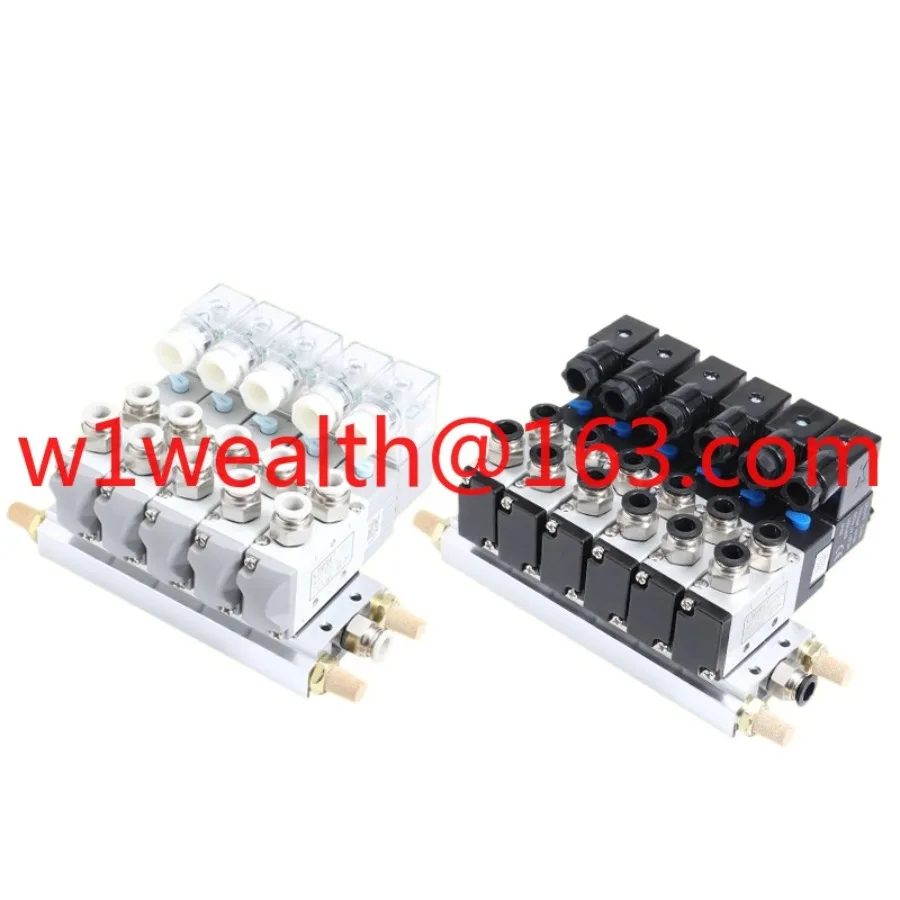 Pneumatic 4V210-08 solenoid valve baseplate bus plate discharge valve group two-position five-way cylinder control change