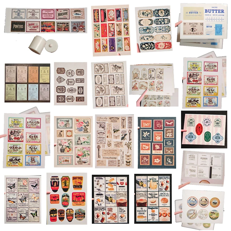 1：12Mini Label Sticker Miniature Bubbly Wine Label Sticker 1：6  Miniature Food Play Label Sticker New Diy Miniature Dollhouse