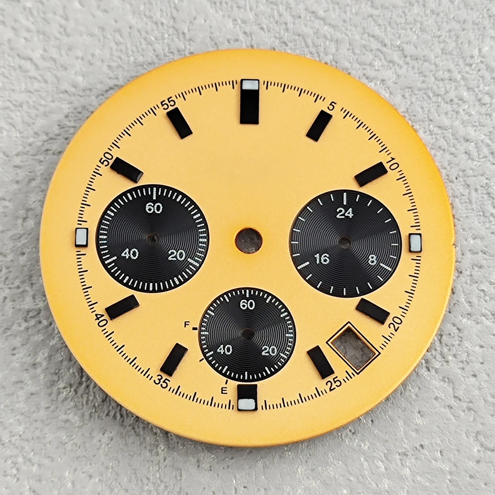 قرص VK63 قرص ساعة 32.6 ملم قرص أخضر مضيء مناسب لملحقات ساعة الحركة VK63 أدوات إصلاح الساعة