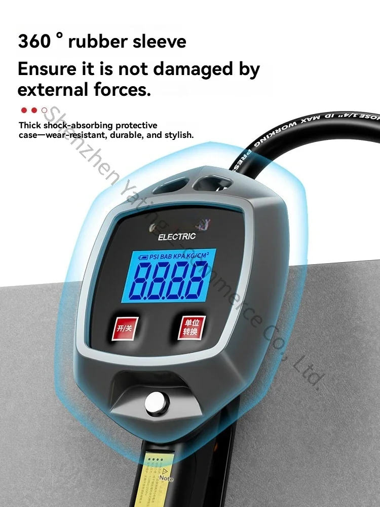 Automobile Tire Inflation Barometer High-precision Digital Tire Pressure Meter Pneumatic Inflation Meter