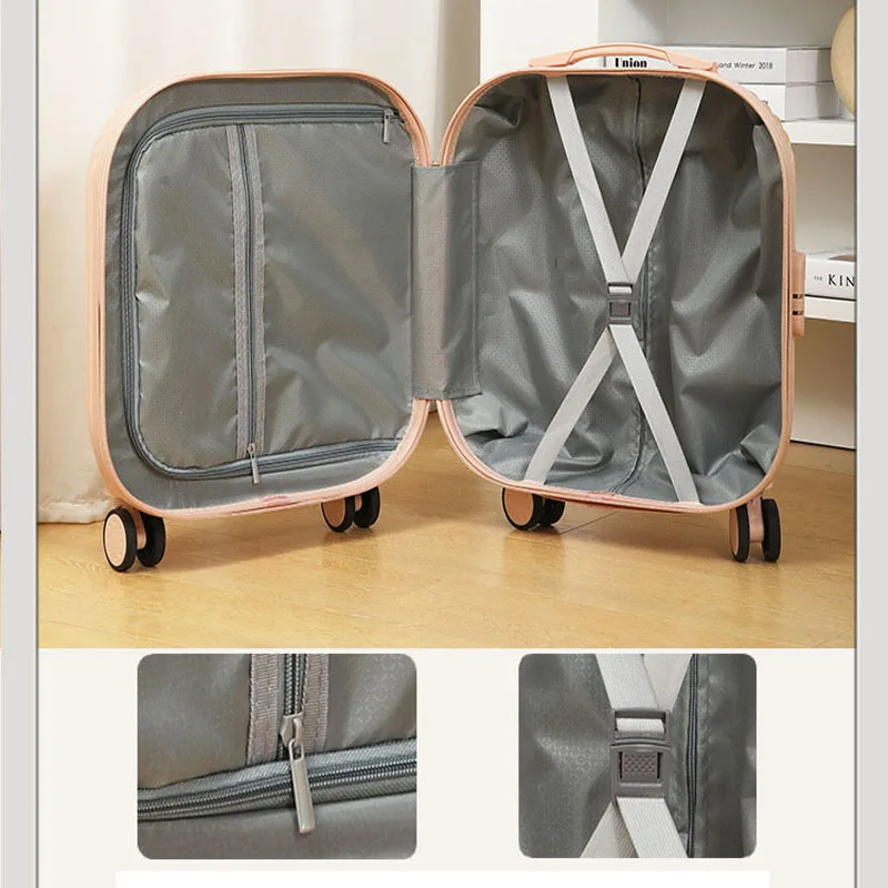 Imagem -06 - Trolley Box With Rolling Wheel For Kids Travel Carry Case Roupas para Meninos e Meninas Bagagem de Grife