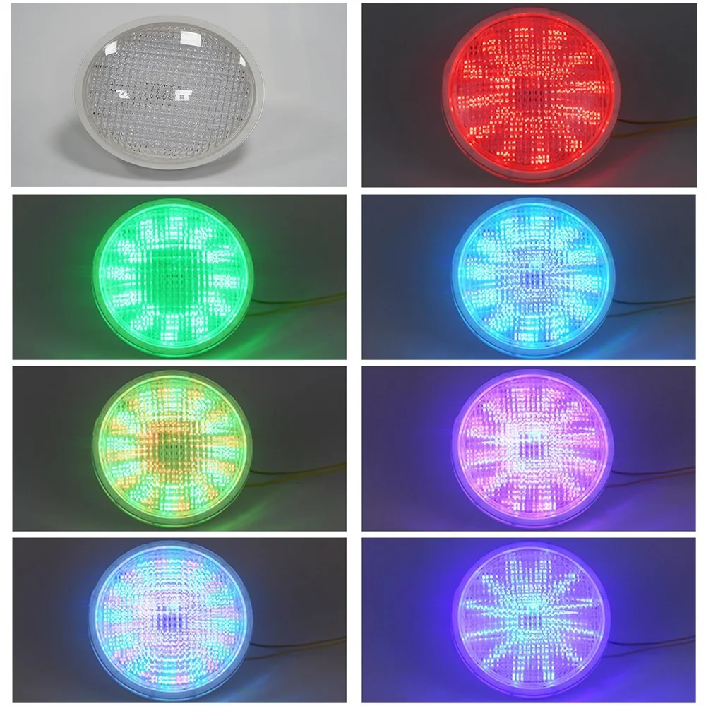 Luz LED RGB para Piscina, lámpara de plástico montada en la pared, impermeable IP68, 18W, 12V, Par56