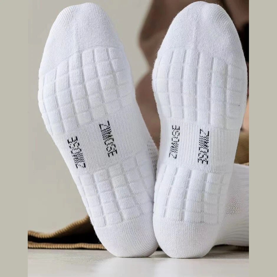 

2 Pair Sports Long Socks Thick-Soled Breathable Socks Male Socks Breathable Outdoor Activities Fitness Running White Black Socks