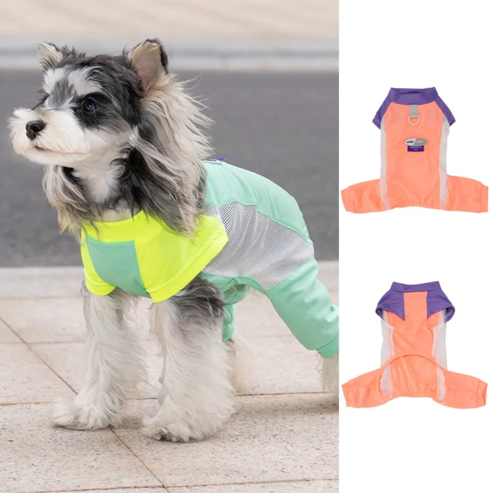 Pet Dog Summer Mesh Jumpsuit Pajamas Cute Puppy Onesie Tracksuit for Small Medium Dogs Dachshund York Bodysuit Overalls