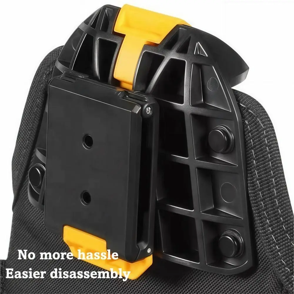 Fivela de cintura abs resistente, de alta qualidade, durável, fixação rápida, clipe de bolsa de cintura, compatível com cinto de ferramentas de substituição, uso profissional