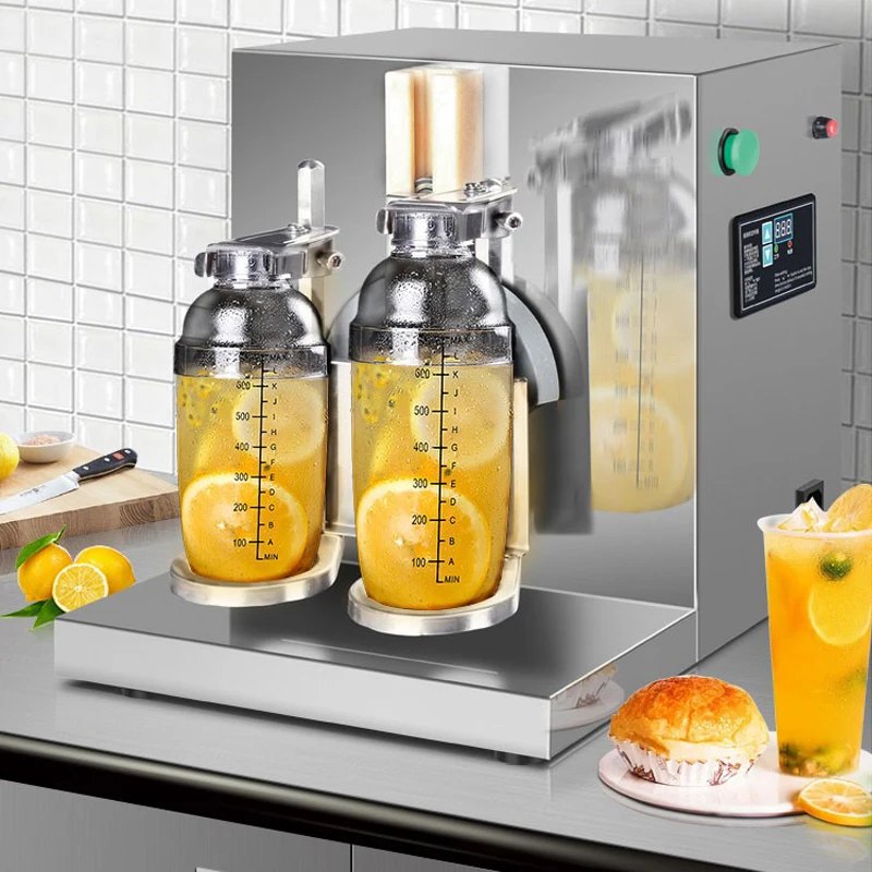 Электрическая машина для приготовления молочных коктейлей, полностью автоматический микс, встряхивающий блендер, пеномашина, 120 Вт, миксер для чая с двойной головкой, коммерческий миксер из нержавеющей стали