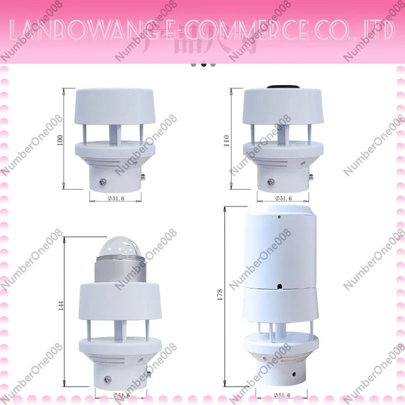 Ultrasonic Wind Speed Direction Sensor Multi-Element Weather Station RS485 12-24V