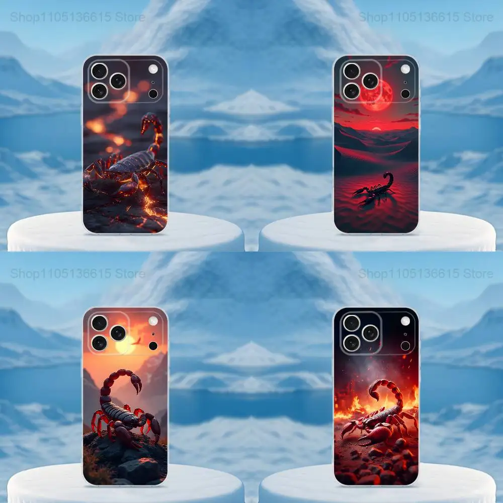 

Cool Myth Art Scorpion Phone Case For iPhone 16,15,14,13,12,11,17 Pro,Max,Plus,X,XS,XR,SE,Mini Transparent Soft Cover