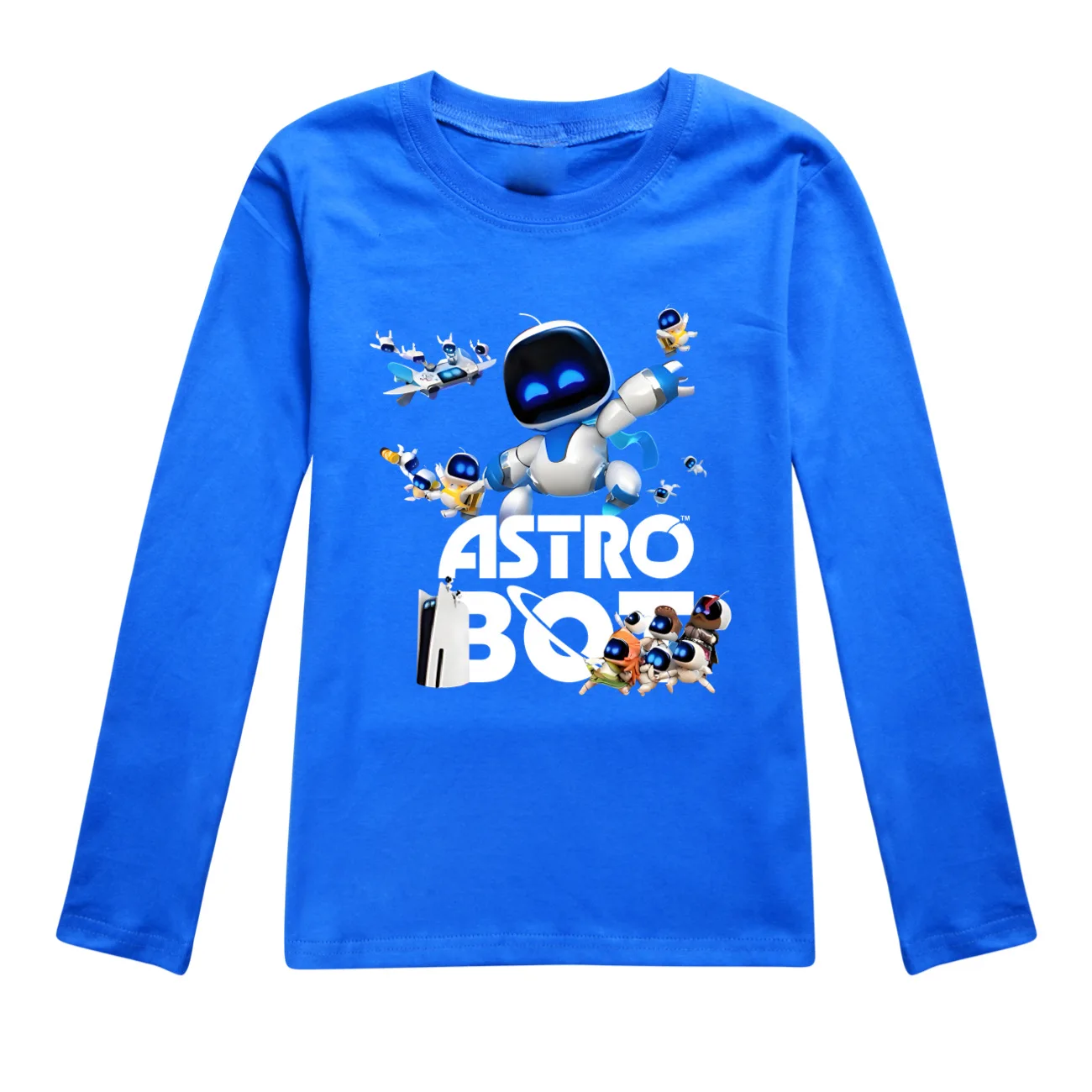 Oyun Astro Bot T Gömlek Çocuklar ASTROBOT Oyun Odası Bahar Pamuklu Tişört Erkek Temel Uzun Kollu Üstleri Yürümeye Başlayan Kız Kazak TShirt