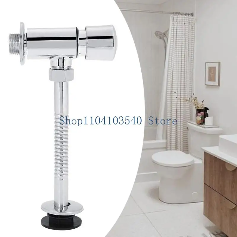 

02DC Zinc Alloy Toilets Urinal Flush Valves Manual Hand Pressure Tool Manual Pressure Flush Washer Water Saving Design