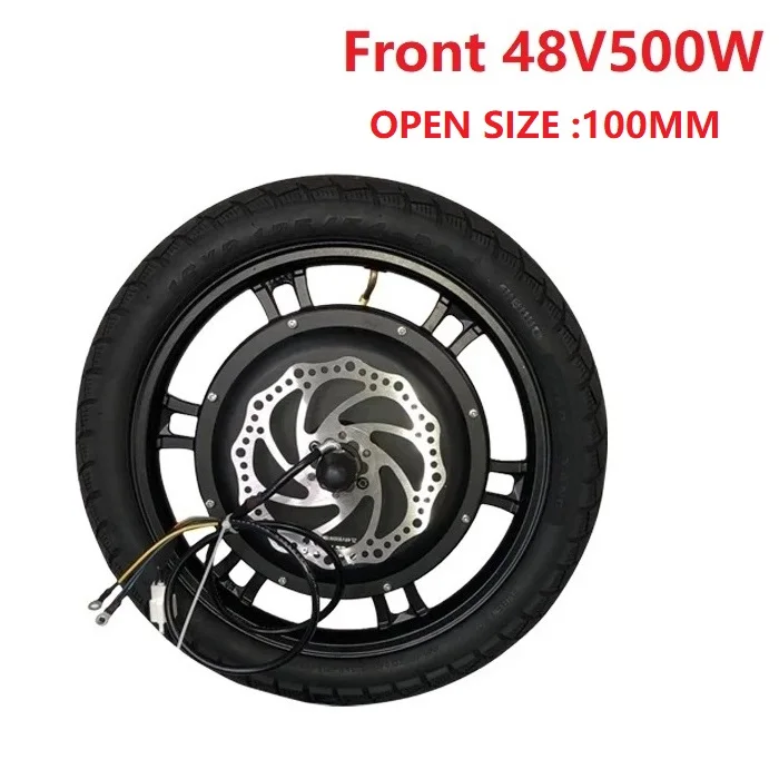 16インチ 48V 500W/1000W ハブモーターキット フロントドライブ/リア