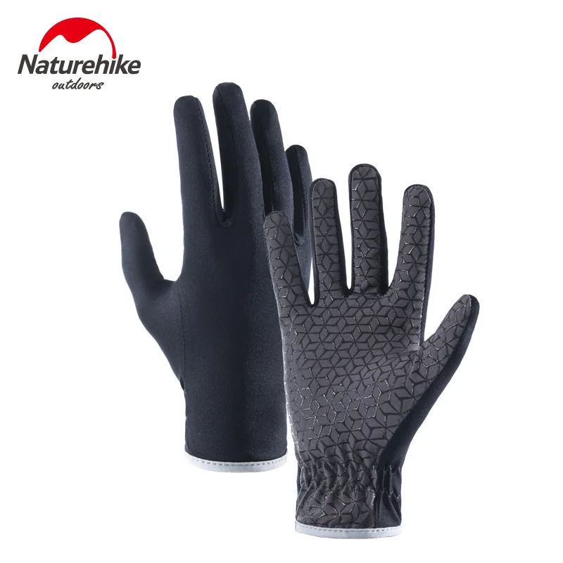 Naturehike Outdoor Sunscreen Anti-UV Non-Slip Gloves Breathable Touch Screen Full Finger Gloves For Climbing Hiking Cycling