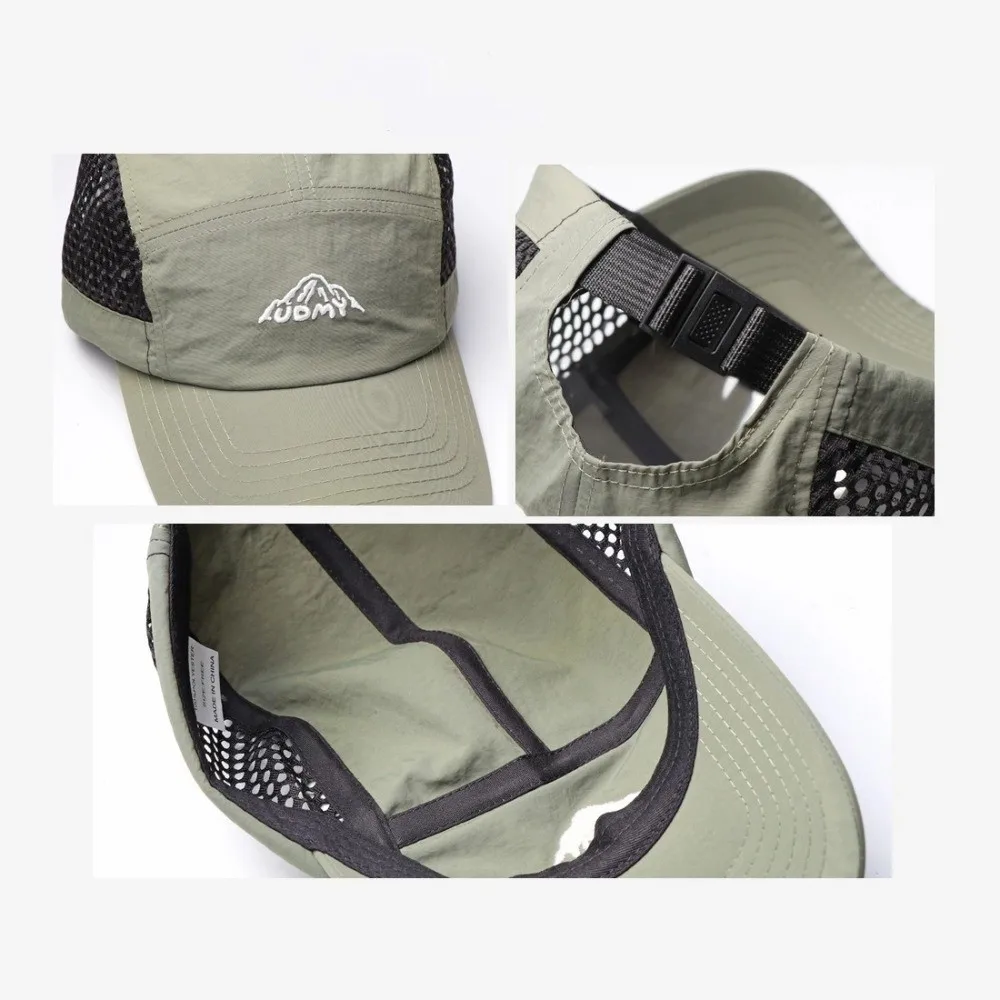 Adjustable Sun Protection Male Baseball Cap Ultra Thin Japanese Style Men Peaked Cap Mesh Mountaineering Sports Sunhat Outdoor