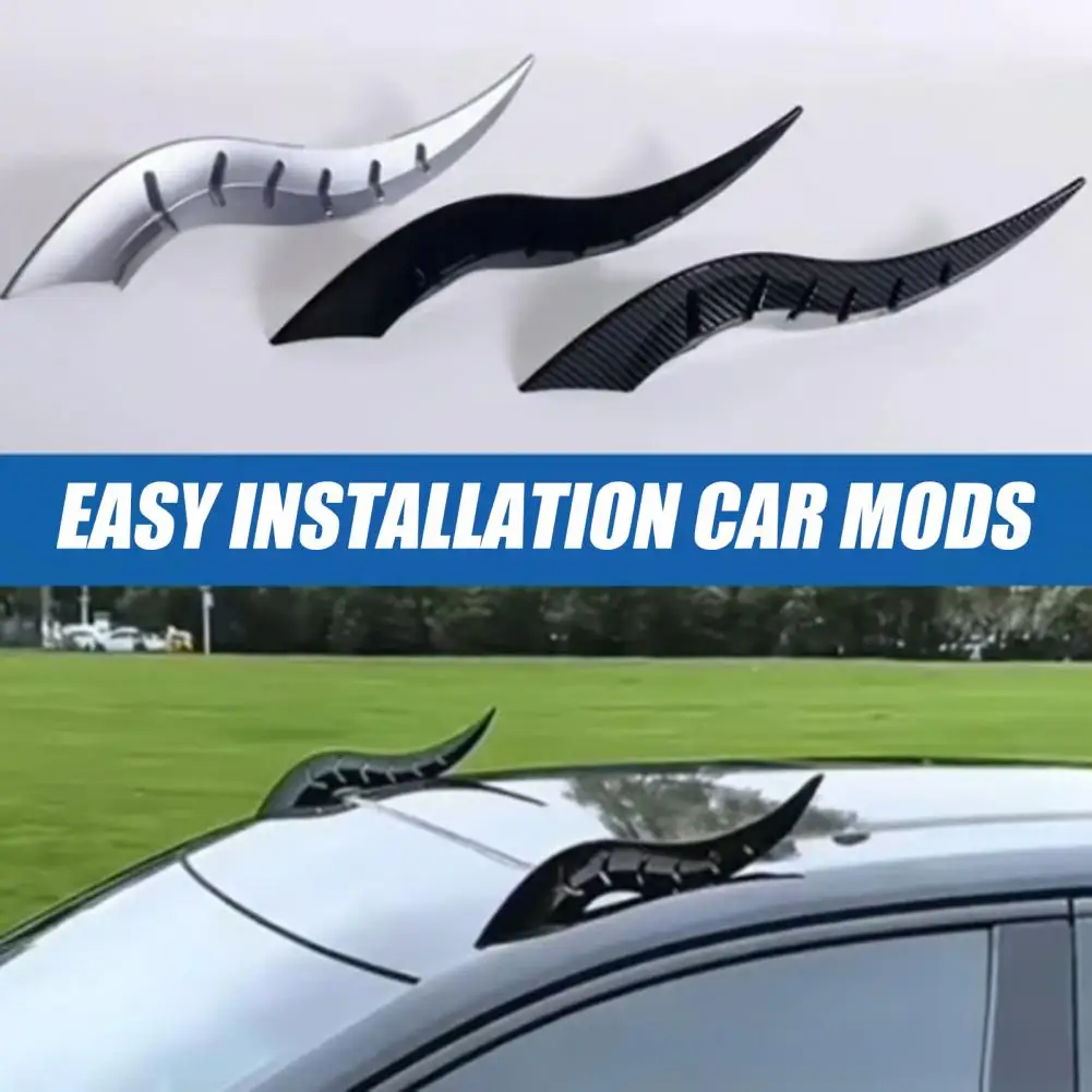 Модификация рога дракона на крыше автомобиля, автомобильный 3D-наклейка с рогом дьявола, универсальный, декор на крышу автомобиля на Хэллоуин, для внедорожника, хэтчбека