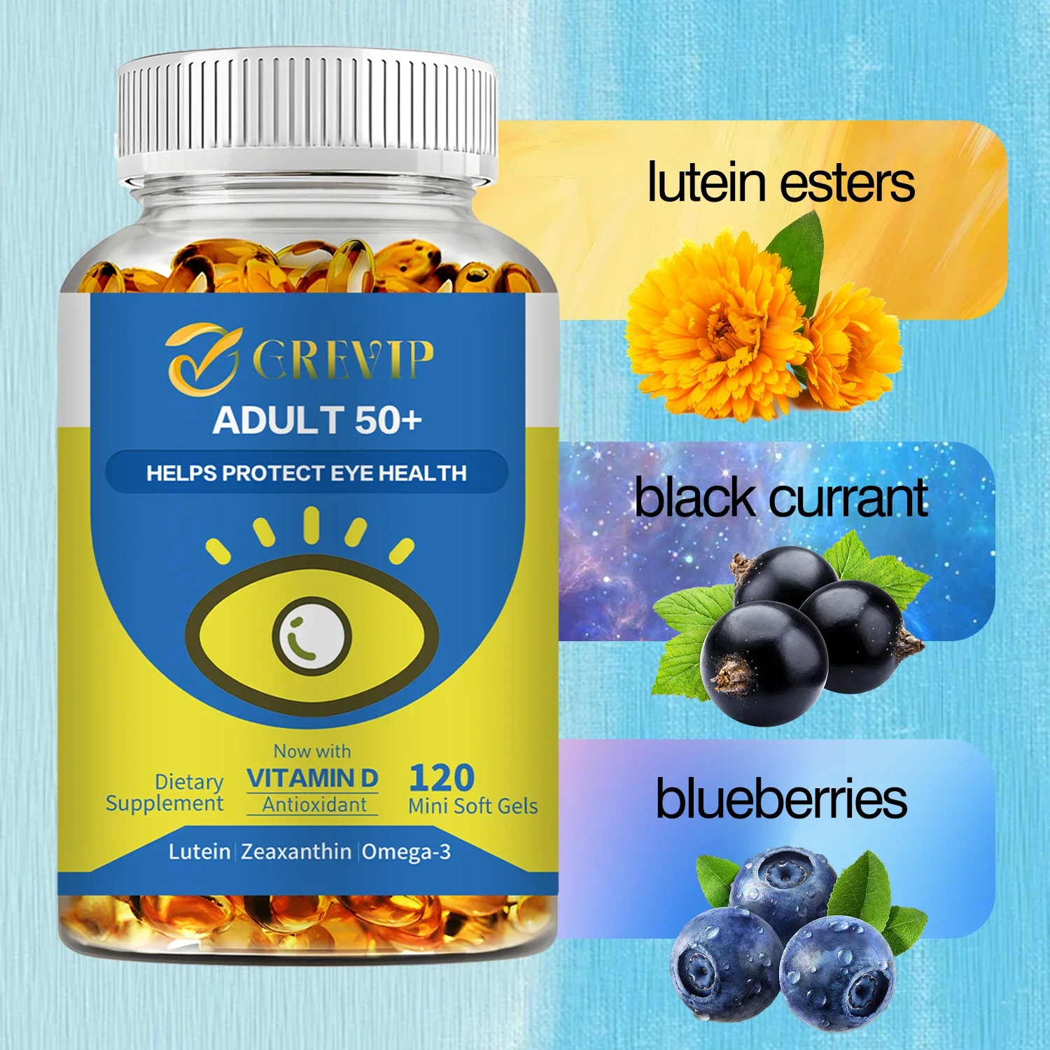 ADULT 50 + Helps Protect Eye Health - Maintain Eye Health, Relieve Dryness, Anti-oxidation