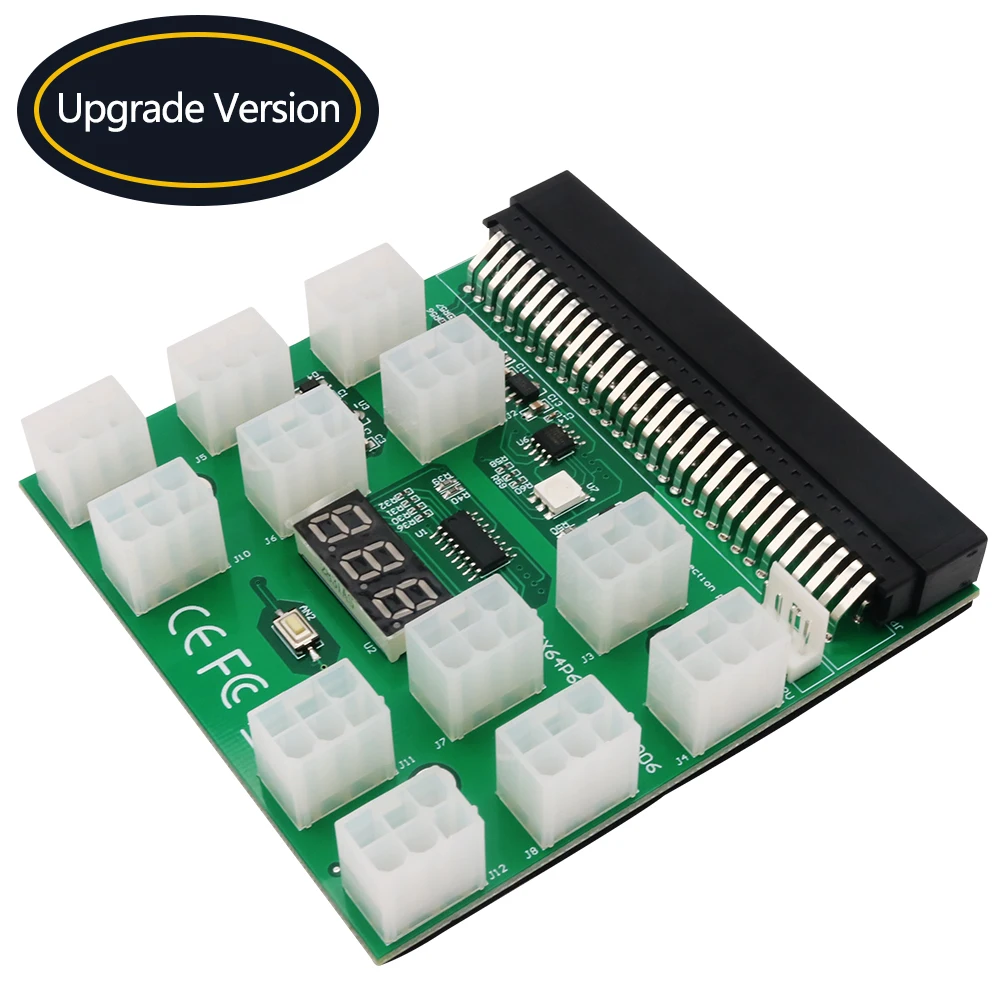 Upgrade Versie Voeding Breakout Board Adapter Met 12 Pcs Atx 6Pin Power Connector Voor Eth Btc Ming