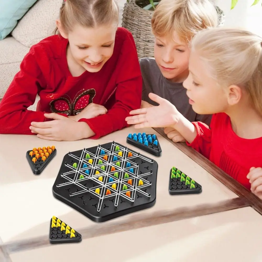 Ketting Driehoek Schaakspel Ketting Driehoek Spel Interactieve Peg Spel Puzzel Driehoek Schaken Schaken Oefening Denken Speelgoed