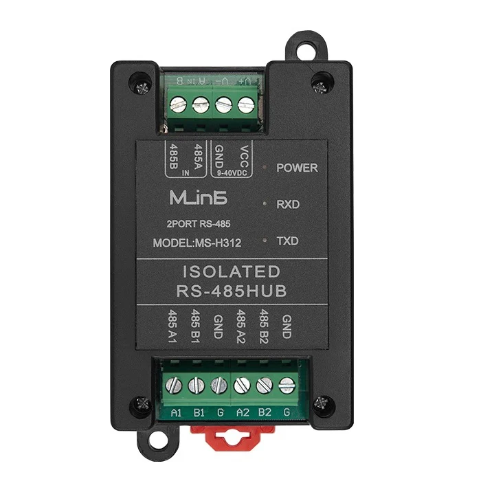 485 Repeater, Optoelectronic Isolation, Industrial Grade RS485 Hub, 2-port Signal Amplifier, Anti-interference and Lightning Pro