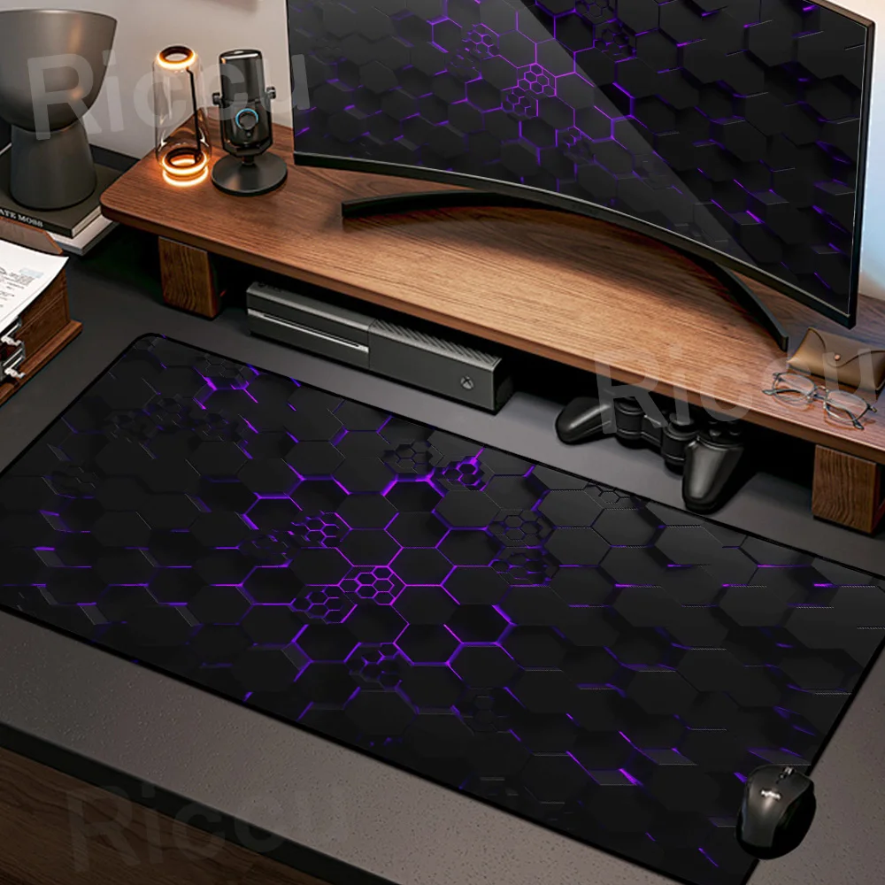 Hexagonal Honeycomb Mouse Pad Gaming Accessories Anime Gabinete PC Gamer Computer Keyboard Desk Mat Rubber Laptop