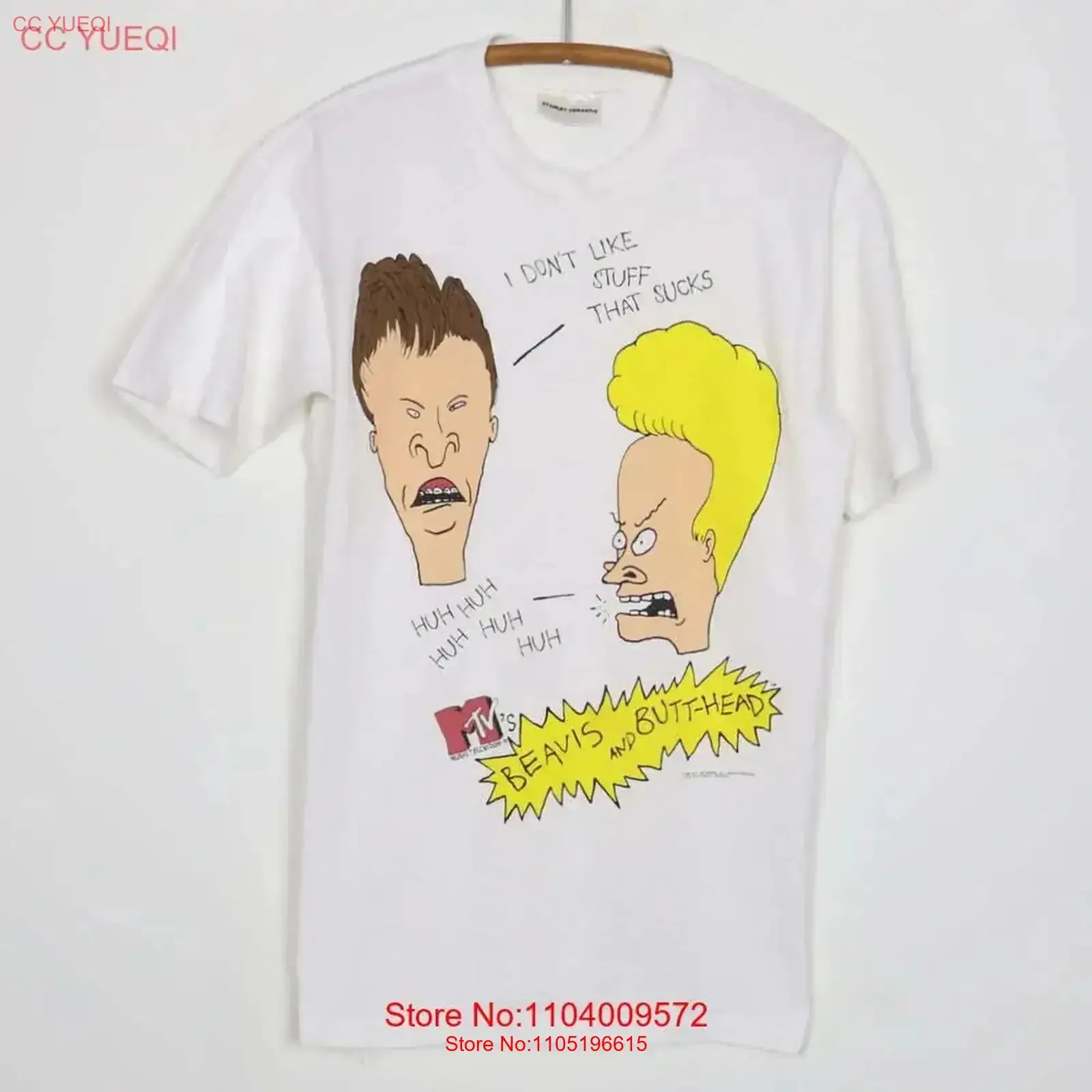 1993 Beavis And Butthead I Don't Like Stuff That Sucks T Shirt vintage Washed Unisex graphic designer clothes Soft fashion