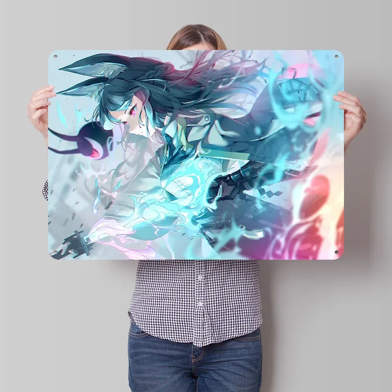 Hoshimi Miyabi Zenless Zone Zero 3D Texture Metal Poster Customized Wall Art Tin Sign Gift for Mancave Article Decoration Gaming