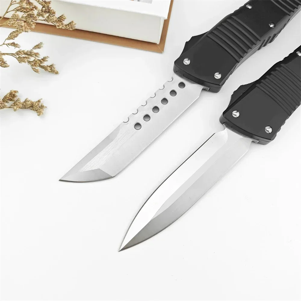 Mini AU TO Knife Quick Assist Open D2 Blade Aluminum Handle Outdoor Knife Hunting Camping Tactical Military Tool