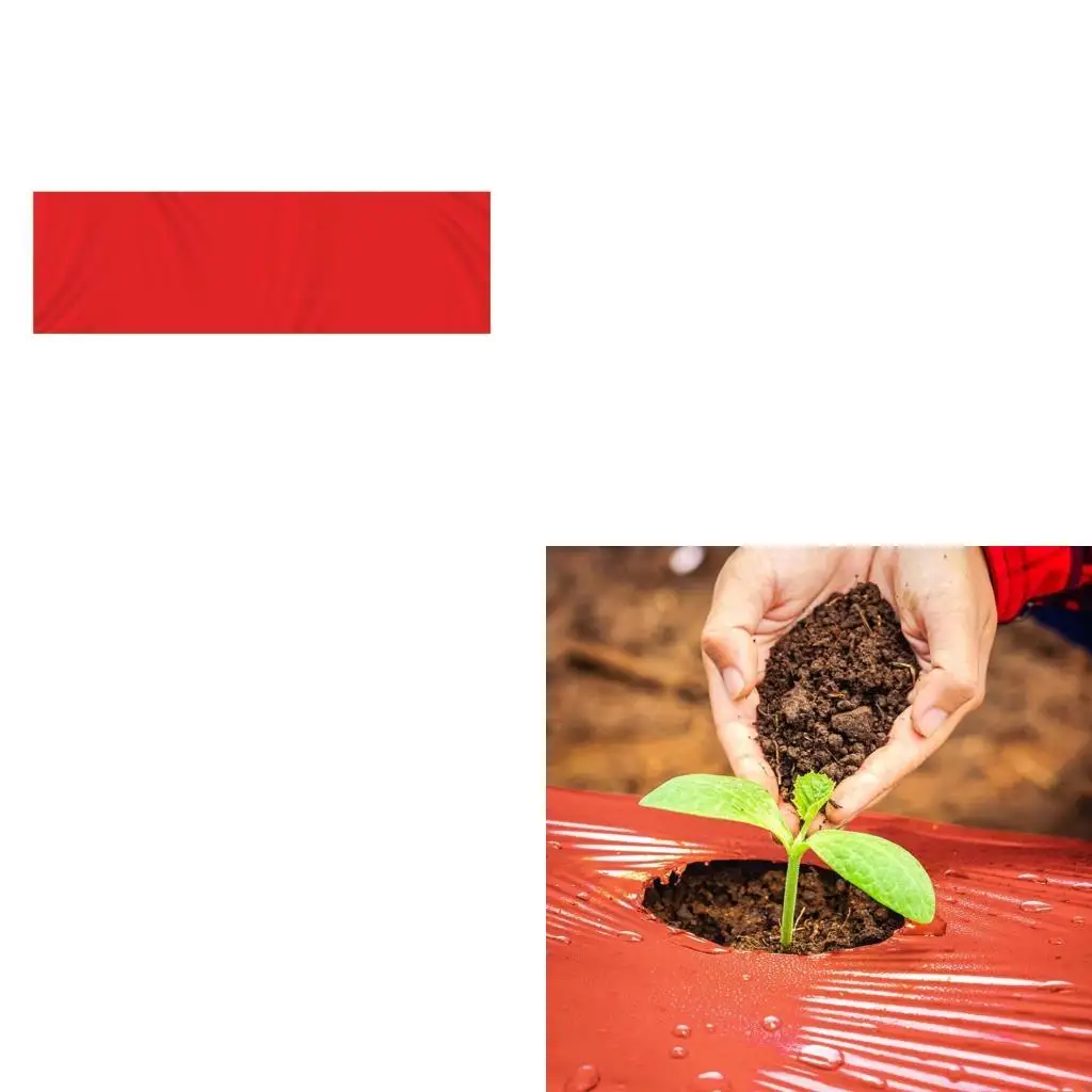 F19B Garden Plant Red Mulch Plant Grow Film Cover Multifunctional Gardening Film Replacement For Potato Tomato