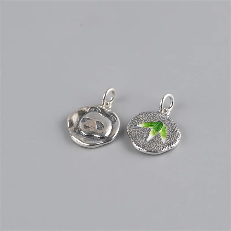 

World-wide Popular Thai Silver Panda Chokers Necklaces Women 925 Sterling Silver Enamel Bamboo Pendants China Chic Medal Gifts