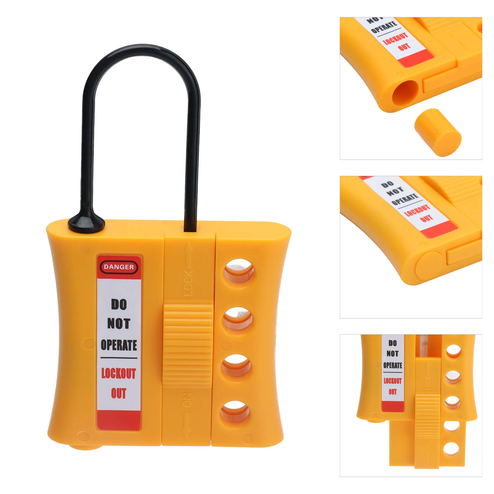 Hasp Tagout Stop Lockout Nylon ABS 4 Hole Insulated Loto Safety Lock for 36mm Keyholes