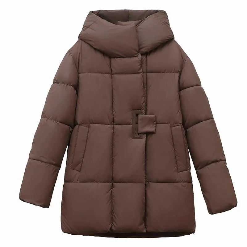 2024 New Autumn Women Winter Jacket Clothes Snow Wear Hooded Coat Parkas Warm Cotton Padded Jacket Female Outwear