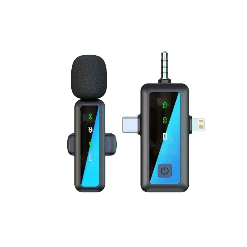 Mobile phone computer 3-in-1 live streaming host microphone trend broadcast radio microphone wireless collar microphone