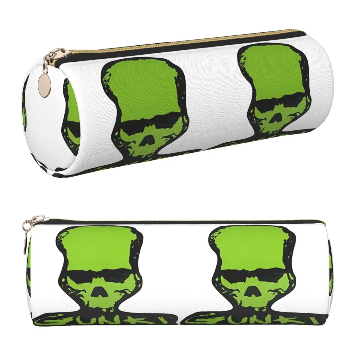 Gunki Logo Angling Skull Fishing Gunki Pencil Cases Pen Holder Cylinder Pen Box Pencil Bag for Boys Girls Gifts