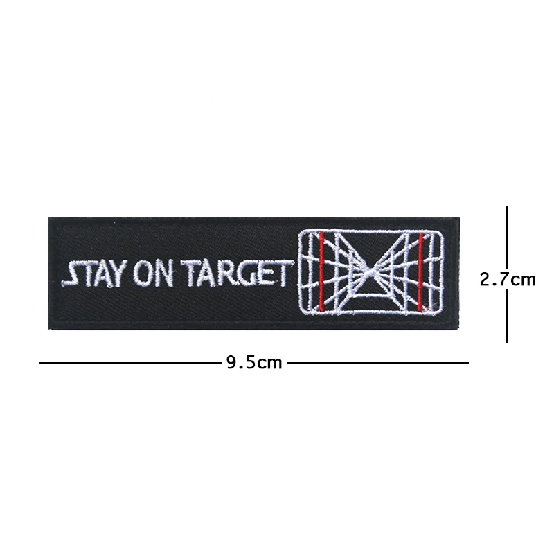 Long strip shape Team Logo Badge Embroidery Hook and Loop Outdoor Warlock Patches Military Backpack Bag Stickers Hat Appliques