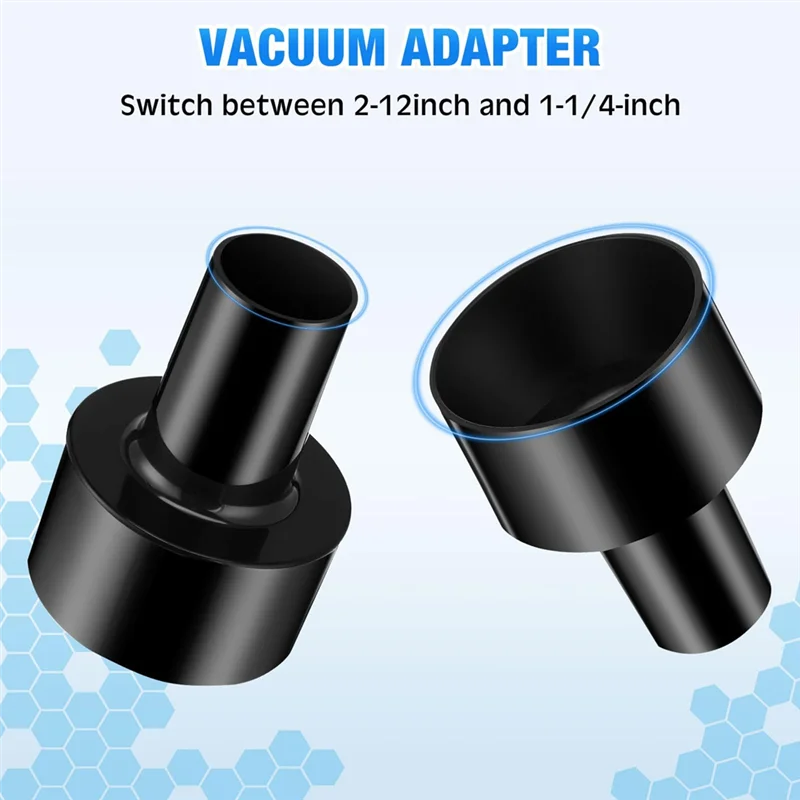 F-T 5 uds WS25011A adaptadores universales de manguera de vacío de 2-1/2 pulgadas a 1-1/4 pulgadas adaptador de aspiradora en seco y húmedo, adaptador de aspiradora