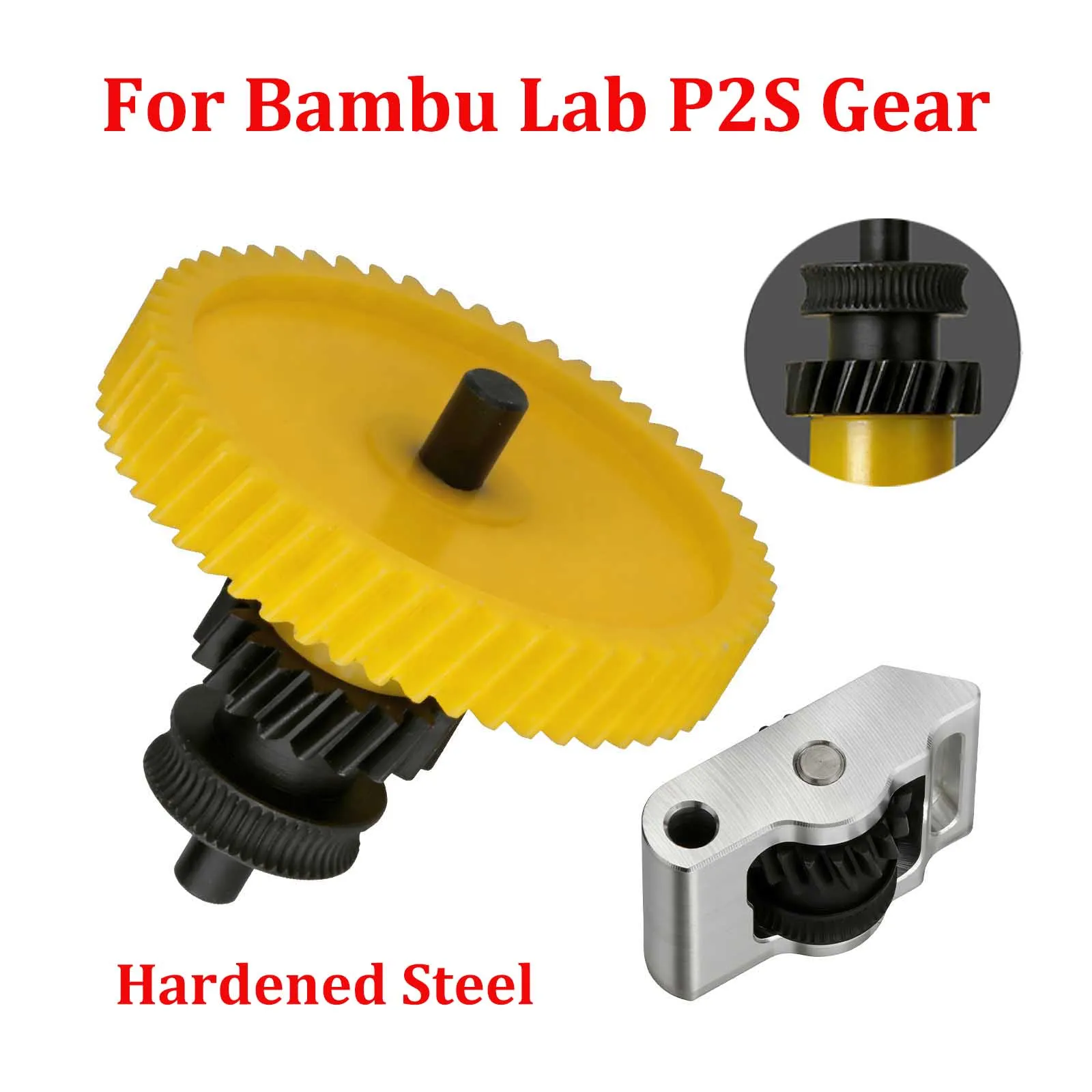 

Extruder Gear Kit For Bambu Lab P2S Integrated Hardened Steel Extrusion Gear Assembly For Bambulab P2S 3D Printer Accessories