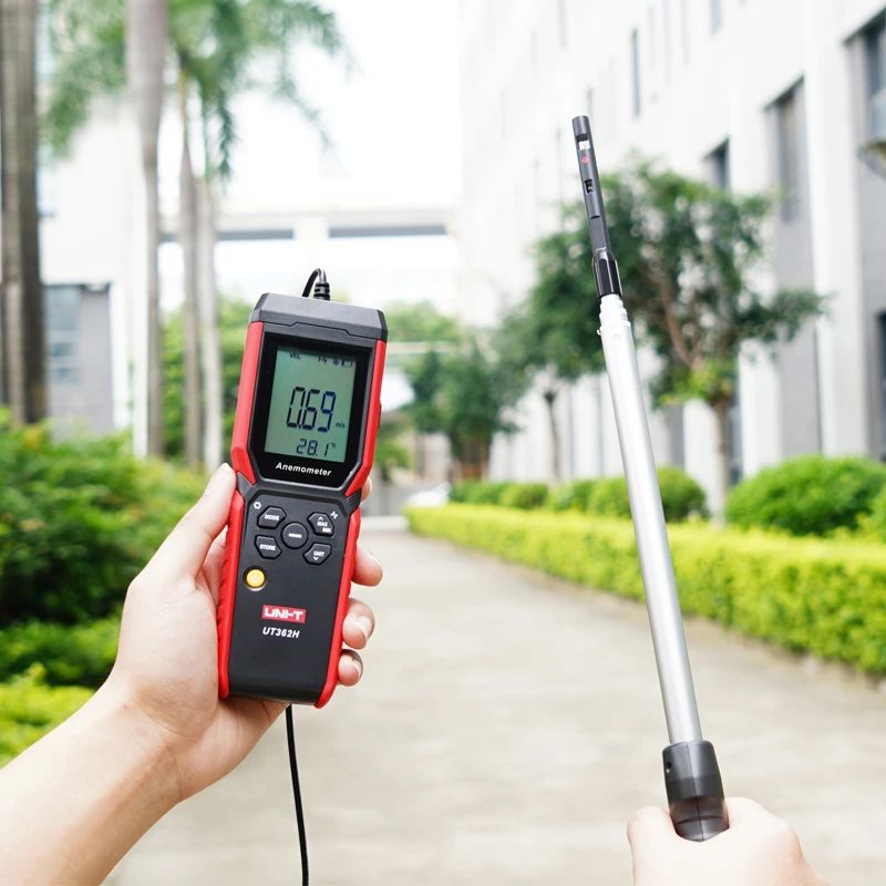 UNI-T UT362H High Accuracy Hot-Wire Anemometer;Air velocity/volume/temperature measuring instrument/stretchable probe