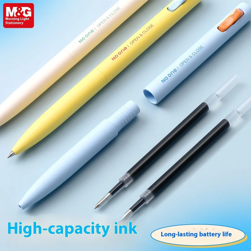 

M&G K6701 Side Pressure Switch Gel Pen 0.5mm Black Double Bead Bullet Head Low Center of Gravity Speed Drying Writing Stationery