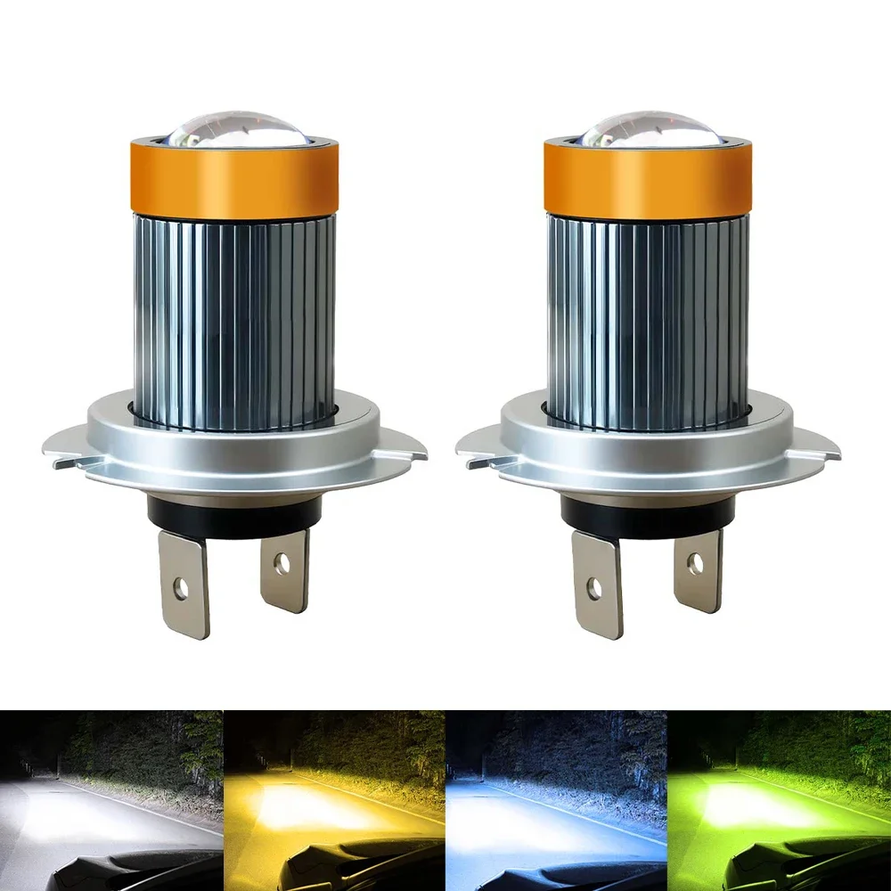 T5 Lens H7 Светодиодная лампа для фар H11 Фара H8 H9 9005 HB3 9006 HB4 CSP 8000K 6000K 3000K Зелено-желтая противотуманная фара для автомобиля 12 В