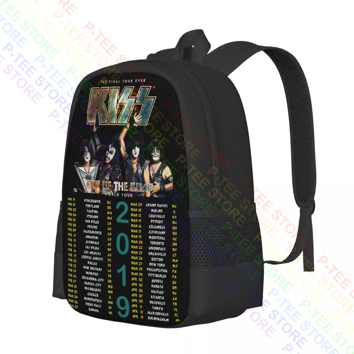 The Final Tour Band Kiss End Of The Road World 2019 P-1740Backpack Large Capacity Portable Sports Style