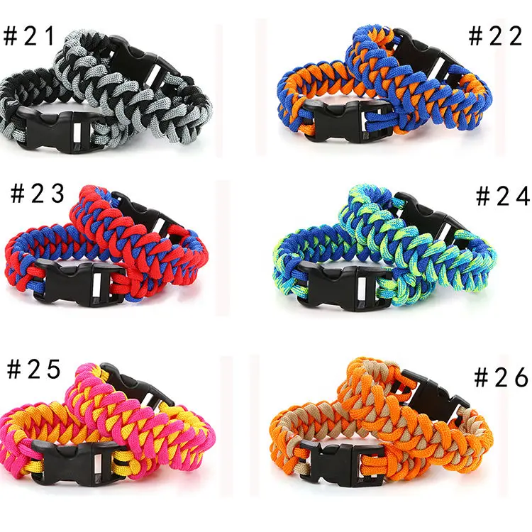 New Fish Bone Umbrella Rope Bracelet Mountaineering Outdoor Camping Survival Weaving Bracelet