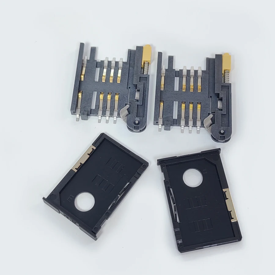 10PCS/Lot 91228-3001/91236-0001 SIM Card Holder Connector Slot 6+2P Drawer/Self-Push