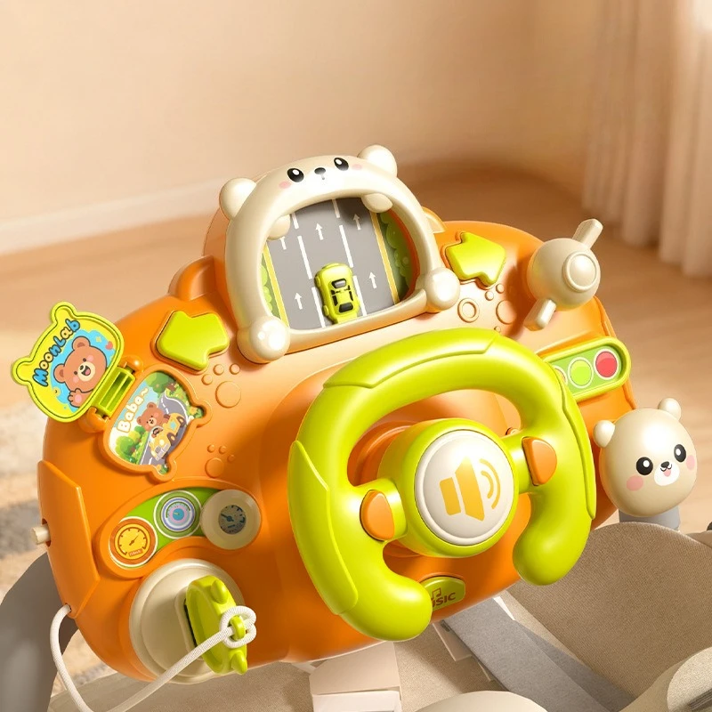 Baby Early Education Intelligence Steering Wheel Toy Childrens Simulated Realistic Driving Car Small Cart Soothing Kid Girl Toys