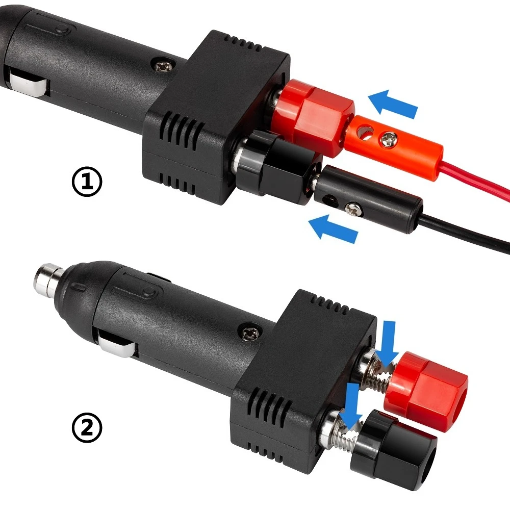 Car Cigarette lighter power plug DC12V/10A car modified charging banana plug power cord 1m wire Industrial grade chip universal